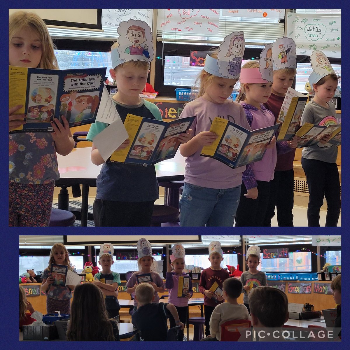 Love having former students present a readers theater.  It's amazing how they grow into such great readers during first grade.  #LEchoosesHAPPY #dg58pride