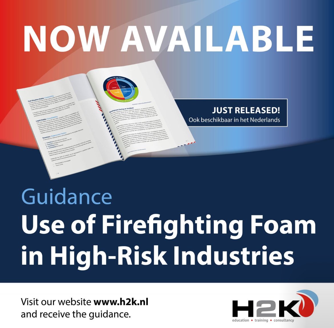 Guidance for the use of firefighting foam in high-risk industries has just been released🚀. Check the website and get instant access. www@h2k.nl