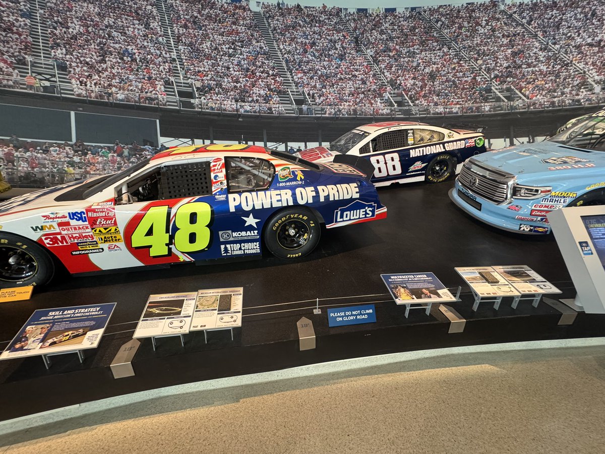 2,000 RTs and I'll attempt to sneak into and spend the night inside one of these cars in the NASCAR Hall Of Fame