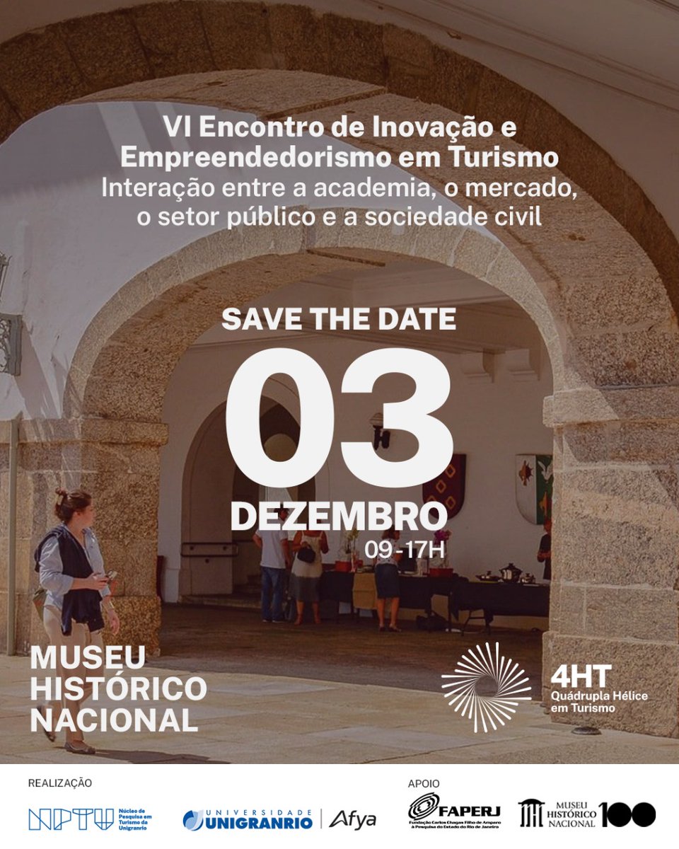 #FAPERJApoia - Está chegando o “VI Encontro de Inovação e Empreendedorismo em Turismo: interação entre a academia, o mercado, o setor público e a sociedade civil”, idealizado pelo Núcleo de Pesquisa em Turismo da Unigranrio.  👇🏾
 sympla.com.br/evento/vi-enco…… #empreendedorismo
