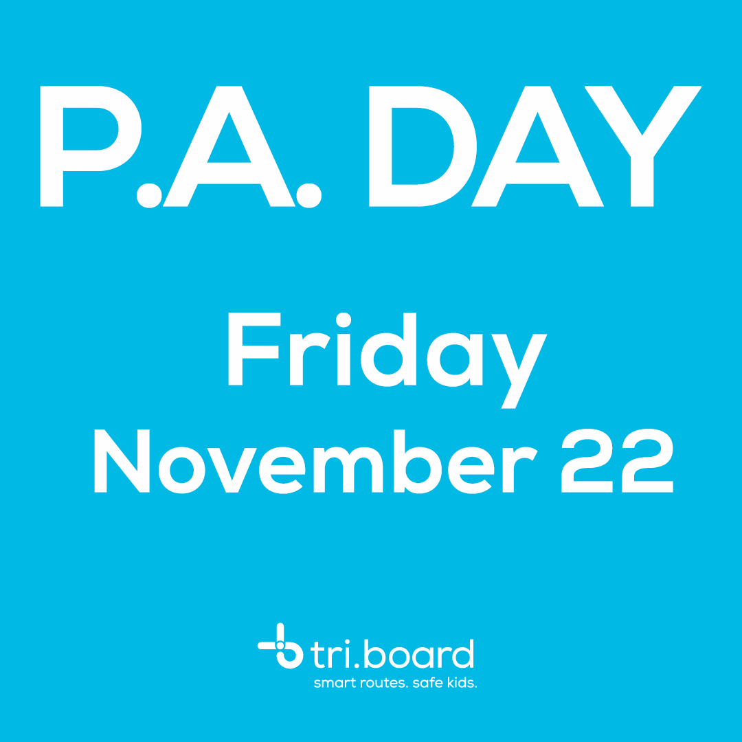 Tomorrow is a PA day and school buses will not be operating. Buses will resume their schedules on Monday