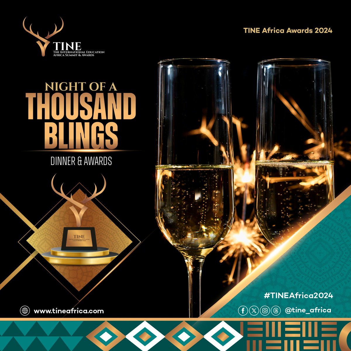 Are you ready for an unforgettable night of glitz and glamour??? ✨🪩 🎉 

Then, join us as we celebrate excellence within the African international education industry at TINE Africa Awards 2024 🏆