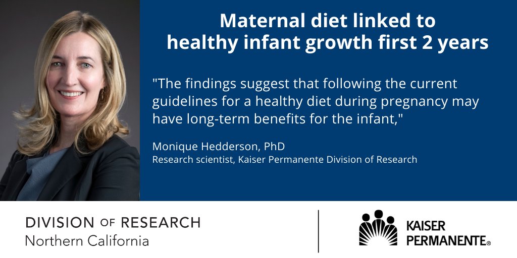 Kaiser Permanente Research NorCal (@kpdor) on Twitter photo Eating well in #pregnancy matters: #Prenatal diet aligned with nutrition guidelines linked with healthy infant growth to age 2. In <a href="/JAMANetworkOpen/">JAMA Network Open</a> Monique Hedderson <a href="/mhedders/">Monique Hedderson, PhD</a>, Assiamira Ferrara, <a href="/ECHOChildHealth/">ECHO Child Health Research</a>
study: k-p.li/3ZgxizE
Read more: k-p.li/4fVFxXw Eating well in #pregnancy matters: #Prenatal diet aligned with nutrition guidelines linked with healthy infant growth to age 2. In <a href="/JAMANetworkOpen/">JAMA Network Open</a> Monique Hedderson <a href="/mhedders/">Monique Hedderson, PhD</a>, Assiamira Ferrara, <a href="/ECHOChildHealth/">ECHO Child Health Research</a>
study: k-p.li/3ZgxizE
Read more: k-p.li/4fVFxXw