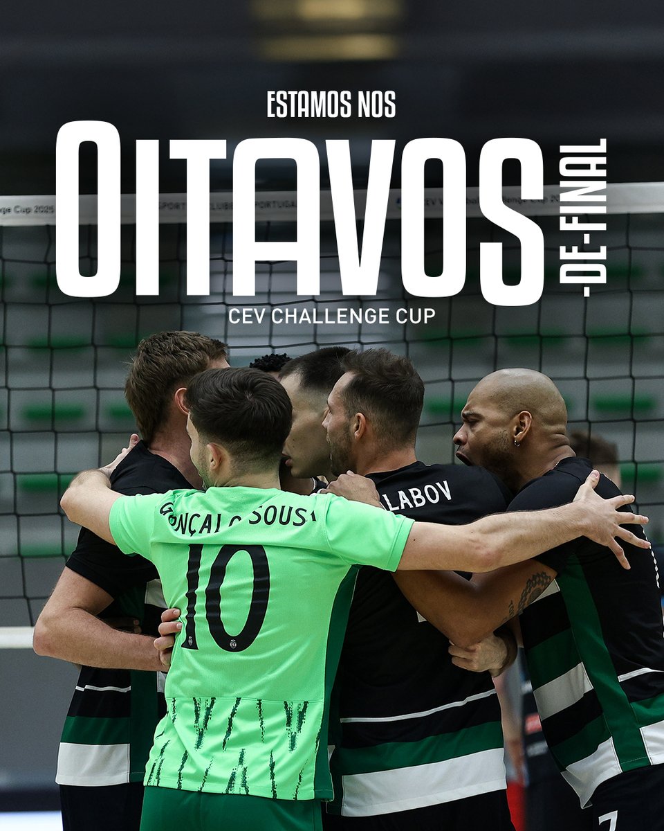 𝙀𝙎𝙏𝘼𝙈𝙊𝙎 𝙉𝙊𝙎 𝙊𝙄𝙏𝘼𝙑𝙊𝙎-𝘿𝙀-𝙁𝙄𝙉𝘼𝙇 🏐

O #VoleibolSCP segue em frente na #CEVChallengeCup 🦁 VAMOS!!!
🔜 Próximo adversário: AKAA Volley