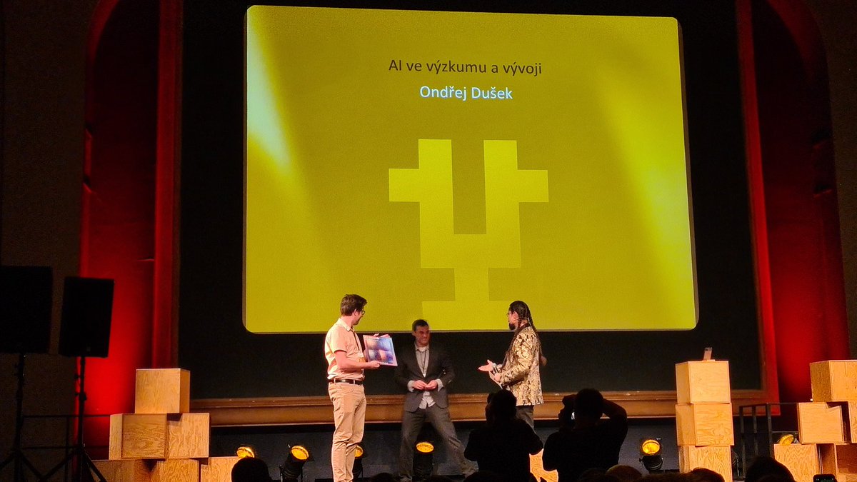 Institute of Formal and Applied Linguistics (@ufal_cuni) on Twitter photo Congratulations to <a href="/tuetschek/">Ondrej Dusek</a> 💐🥂🥳🏆👏 for receiving <a href="/prg_ai/">prg.ai</a> 's AI Award 'AI in Research and Development' for his excellent work on Natural Language Generation and Conversational Systems! <a href="/CharlesUniPRG/">Charles University</a> <a href="/UniKarlova/">Univerzita Karlova</a> @marfyz <a href="/ERC_Research/">European Research Council (ERC)</a> <a href="/tuetschek/">Ondrej Dusek</a> <a href="/vedavyzkum_cz/">VědaVýzkum.cz</a> <a href="/PavlaHub/">Pavla Hubálková</a> Congratulations to <a href="/tuetschek/">Ondrej Dusek</a> 💐🥂🥳🏆👏 for receiving <a href="/prg_ai/">prg.ai</a> 's AI Award 'AI in Research and Development' for his excellent work on Natural Language Generation and Conversational Systems! <a href="/CharlesUniPRG/">Charles University</a> <a href="/UniKarlova/">Univerzita Karlova</a> @marfyz <a href="/ERC_Research/">European Research Council (ERC)</a> <a href="/tuetschek/">Ondrej Dusek</a> <a href="/vedavyzkum_cz/">VědaVýzkum.cz</a> <a href="/PavlaHub/">Pavla Hubálková</a>