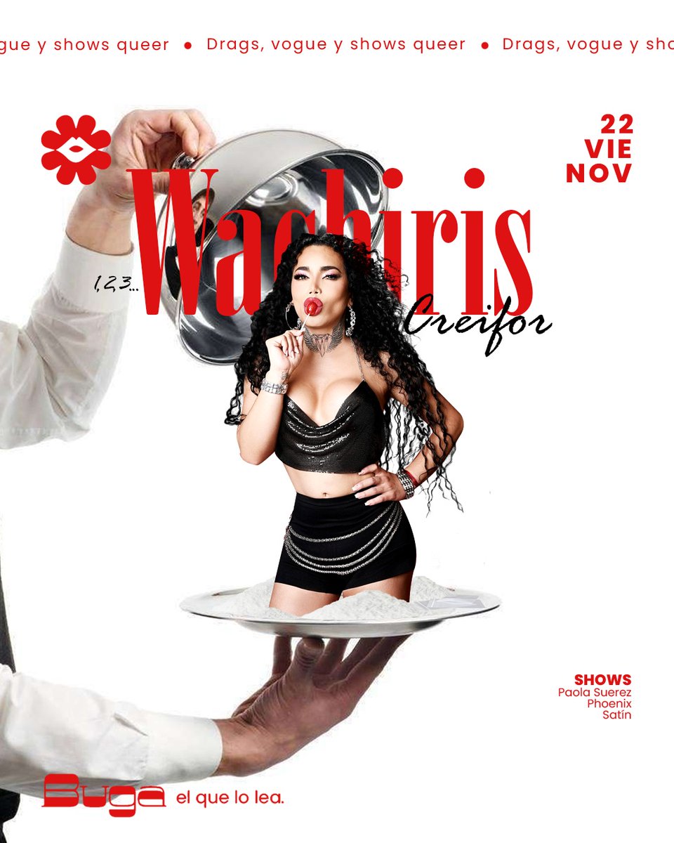 bugaqueerbar's tweet photo. AGENDAAAAAAA del fin de semana chiquillas! 🏳️‍🌈✨ LA ENCONTRAMOS! Paola Suarez en el salón por primera vez ahora sí diiii jajaja 👁️🫦👁️ y sábado lesbicoooo con Paris Elegance la máxima del hosteo 🫦✨ A RESERVAR! #bugaElQueLoLea https://t.co/N9ar46Bw7d