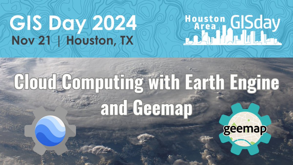 giswqs's tweet image. The recording of my 3-hour workshop at the Houston Area GIS Day

Title: Cloud Computing with Earth Engine and Geemap
Video: youtu.be/DAKaqxPumZw
Notebook: h-gac.com/events/houston…

#geospatial #EarthEngine #geemap