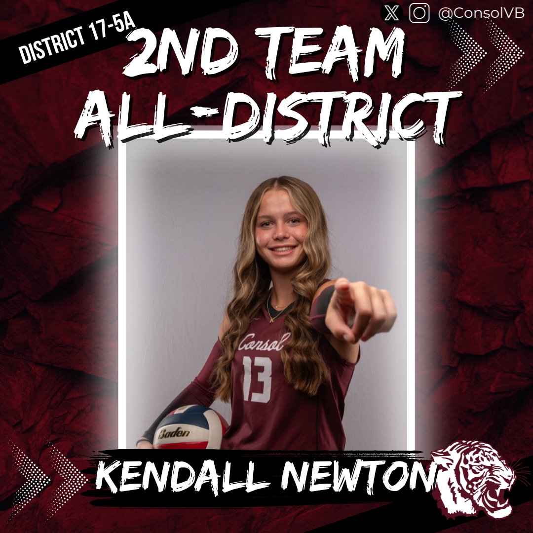 ConsolVB's tweet image. 🚨2nd Team All-District🚨

Congrats to Addison Kornegay, Madison Love and Kendall Newton for earning 2nd Team All-District Honors.

These 3 were huge contributors to our success this year!

Congrats on an amazing season!

@ConsolHS @AMCHSTigerClub @CSISDAthletics