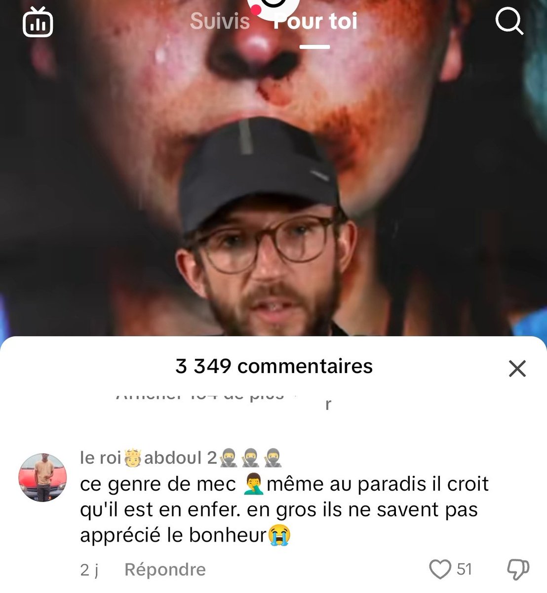 Mehdi_Jhaafenn's tweet photo. Jsuis tombé sur un tiktok d'un H victime de violence conjugale et de viol par sa copine. 
Les hommes en commentaire.
Vous êtes à gerber. https://t.co/gCeEMpeCAY
