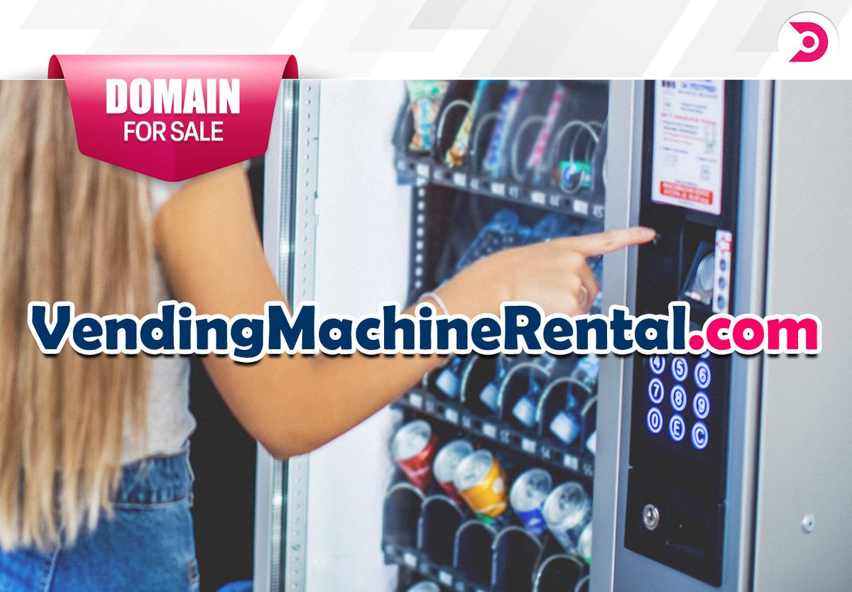 domainhubspot's tweet image. VendingMachineRental.com - This premium domain is your key to entering the lucrative vending machine rental market. Available at Godaddy, Afternic, Atom &amp;amp; Sedo.

➡️  🍭

#VendingMachine #VendingMachineRental #sodamachine #snackmachine #域名出售…
