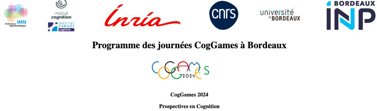#CogGames 2024 - Prospectives en Cognition à l'Institut des Maladies Neurodégénératives, Neurocampus de Bordeaux, 18-19 Novembre 2024