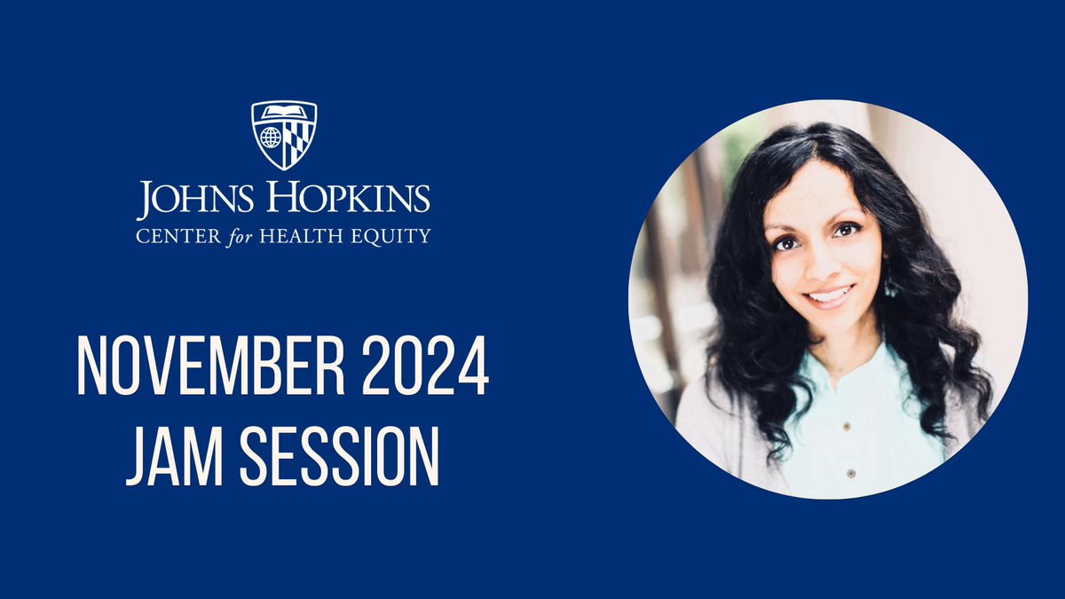 Did you miss our November Jam Session with Maya Venkataramani MD, MPH?
Check out our ▶️ YouTube channel for "The (Untapped) Potential of Multi-Generational/Family-Oriented Approaches in Advancing Health Equity"

🔗 loom.ly/I78aEx4

#HealthEquity #HealthDisparities