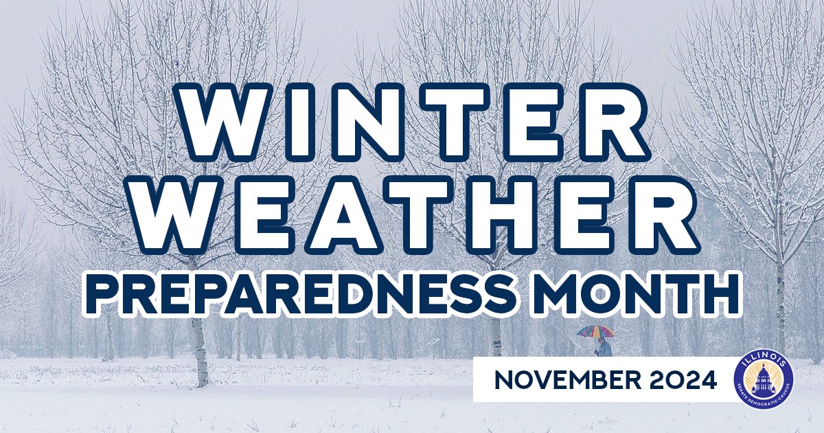Winter storms create a higher risk of car accidents, hypothermia, frostbite, carbon monoxide poisoning and heart attacks from overexertion. Stay safe with these winter weather safety and preparedness tips: ilsenatedems.co/BTGt50U2IHj