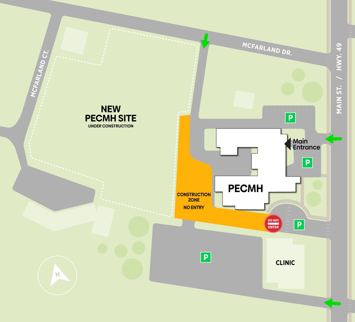 QuinteHealth's tweet photo. While exciting progress is being made on the PECMH new hospital build, we want our teams and our community to know that parking is going to be a bit tight during the build process. The contractor has now expanded the footprint of the construction site behind the current hospital. https://t.co/rcHXZUDPuK