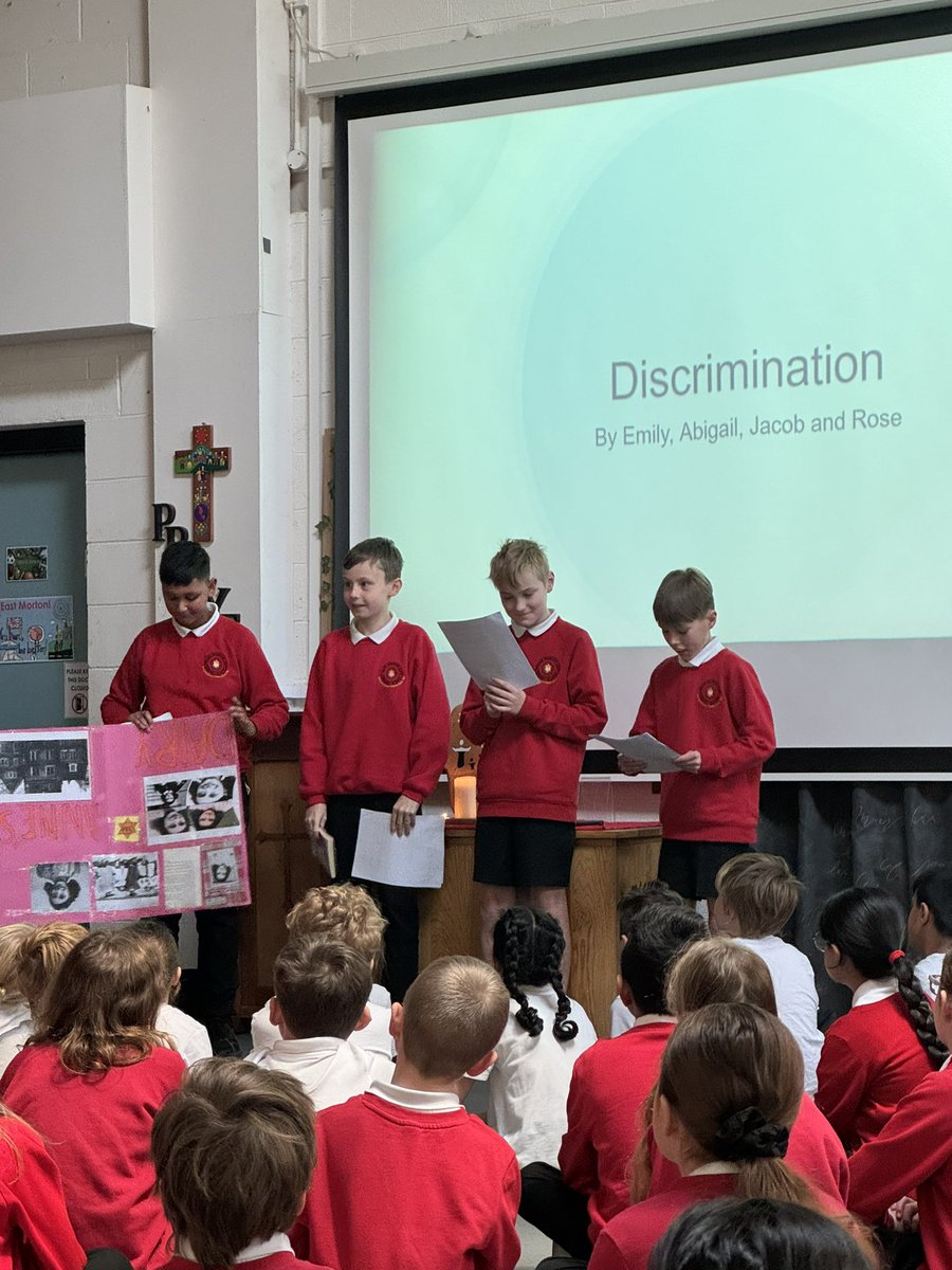 EastMortonCEP's tweet photo. Following their Voices for equality workshop this week, Year 6 delivered their informative interpretations of different forms on discrimination @AnneFrankTrust @WeAreBDAT @slhattersley ed https://t.co/J1Ihsi2XKC