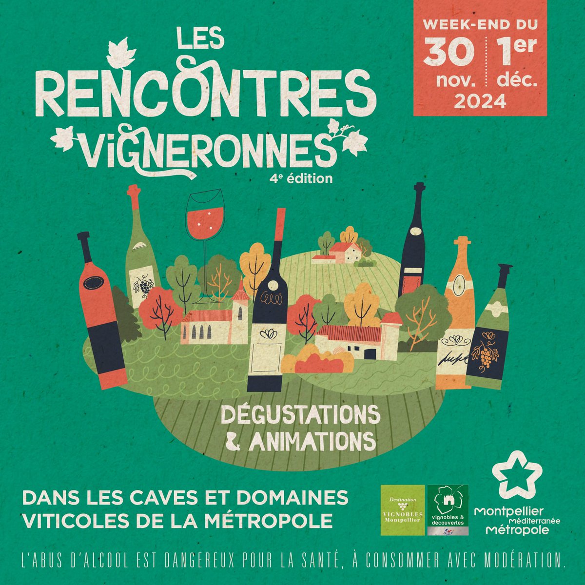 Visites de caves, conseils œnologiques, ateliers de dégustation, animations… 🍷 🍇
📅Le weekend du 30 novembre &amp; 1er décembre, les producteurs de la Métropole vous invitent à découvrir leurs meilleurs vins dans les caves et domaines de la Métropole 
➡️ swll.to/RYMLGNG