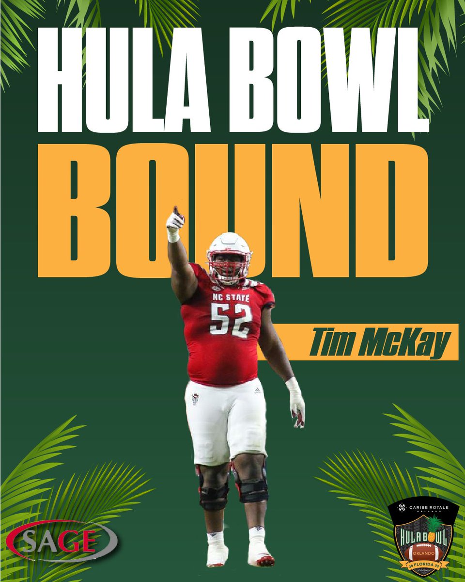 Hula Bowl (@hula_bowl) on Twitter photo Hula Bowl Bound! 👏🏼
<a href="/timothyjmckay/">Tim McKay</a> has officially accepted his invite to the Caribe Royale Orlando 2025 Hula Bowl All-Star Game!
#1Pack1Goal | #HulaBowl2025 🏈
<a href="/PackFootball/">NC State Football</a> <a href="/SAGECards/">SAGE Collectibles</a> <a href="/cariberoyale/">Caribe Royale Orlando</a> <a href="/NFL/">NFL</a> Hula Bowl Bound! 👏🏼
<a href="/timothyjmckay/">Tim McKay</a> has officially accepted his invite to the Caribe Royale Orlando 2025 Hula Bowl All-Star Game!
#1Pack1Goal | #HulaBowl2025 🏈
<a href="/PackFootball/">NC State Football</a> <a href="/SAGECards/">SAGE Collectibles</a> <a href="/cariberoyale/">Caribe Royale Orlando</a> <a href="/NFL/">NFL</a>