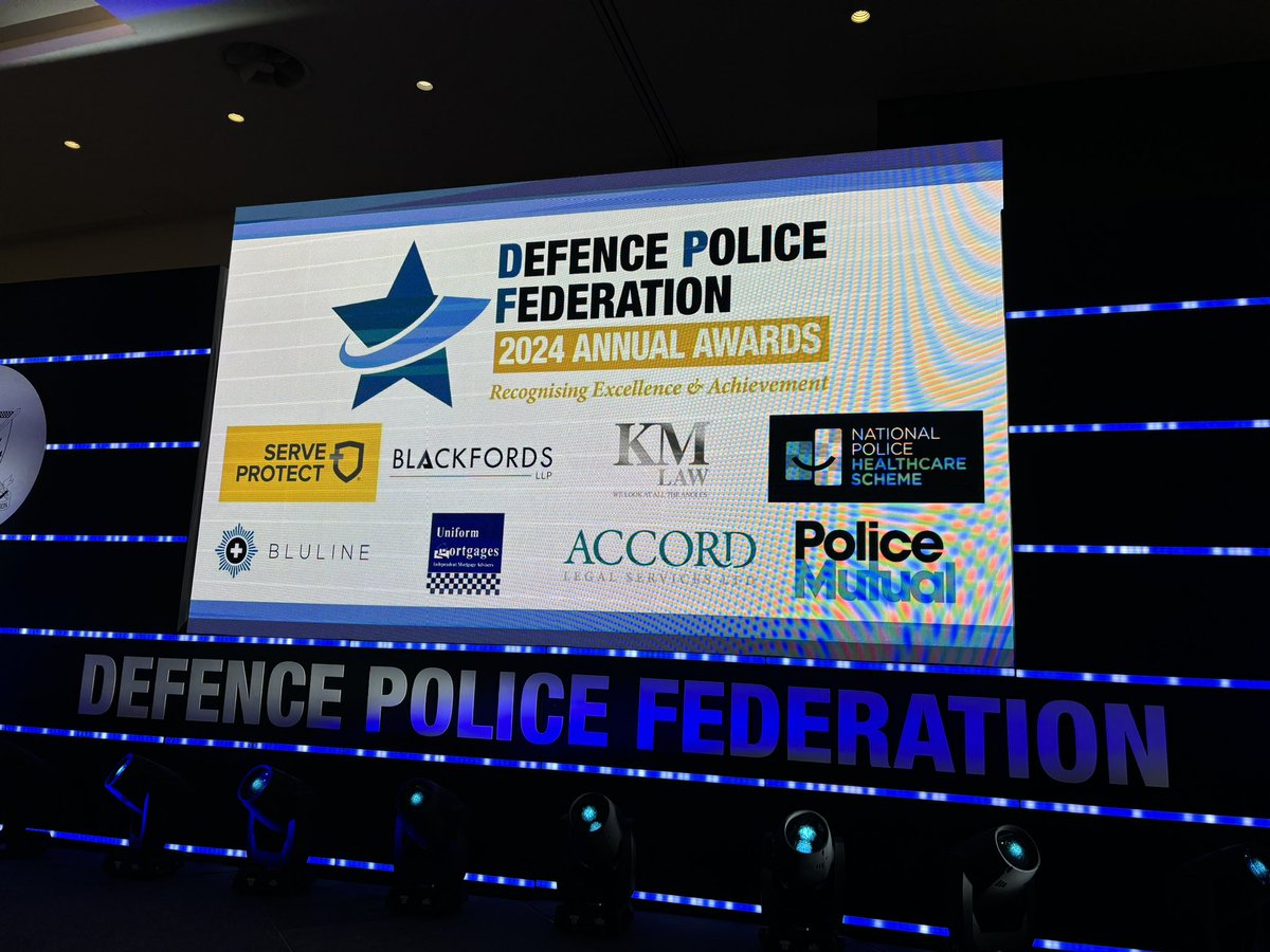 DefencePolFed's tweet photo. Beginning to get excited for the fourth @DefencePolFed Awards! Not long now. Thanks to our sponsors for their support and backing @serveandprotect, @NPHS999 @UniforMortgages @AccordWills @BlackfordsLLP @KMLawUK, @BlulineHealth and @PoliceMutual #DPFAwards https://t.co/31apnXewV6