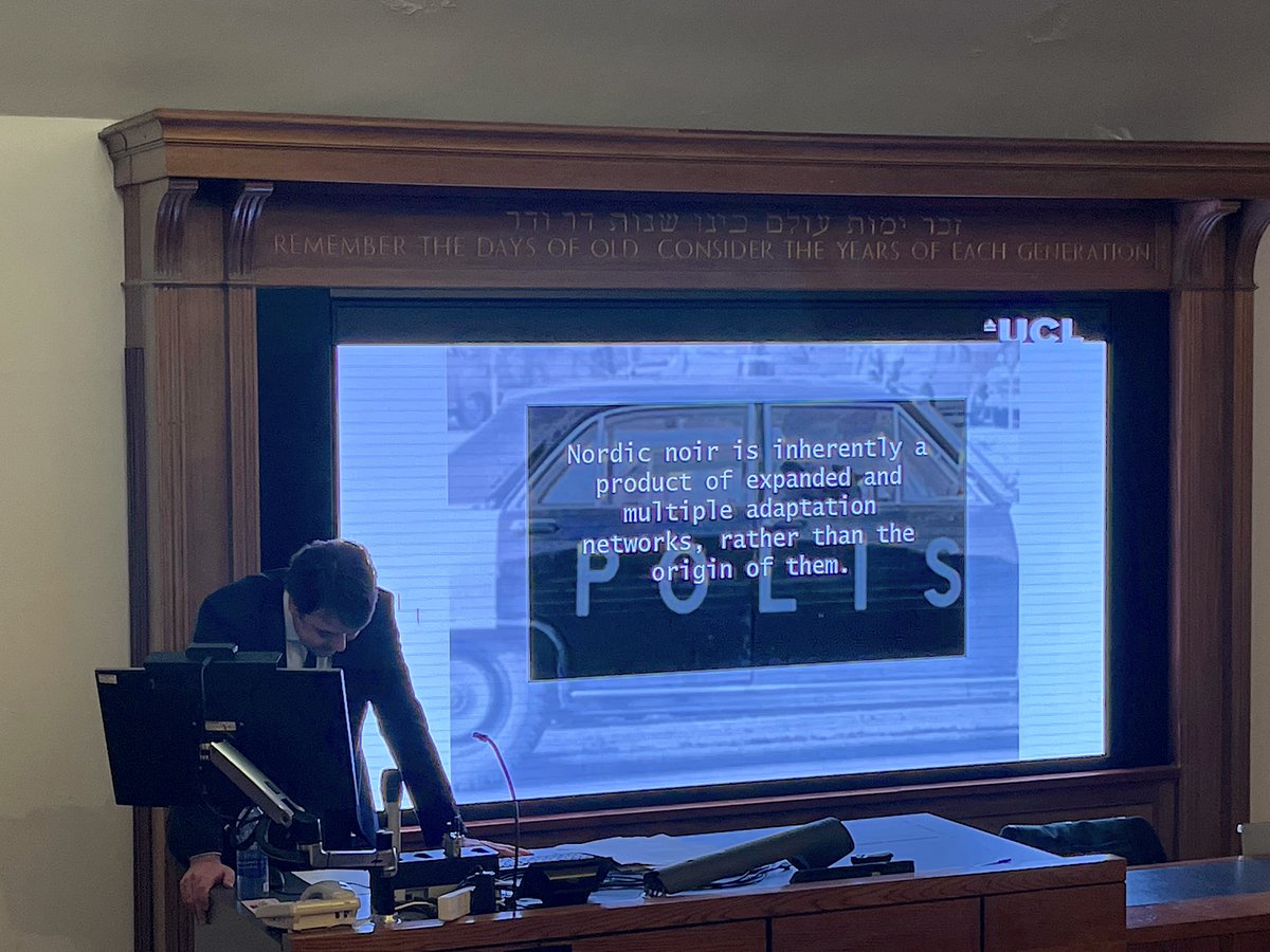 Professor Jakob Stougaard-Nielsen's Inaugural Lecture: 'Scandimania! Nordic Noir in the UK, 2008-2024'. From UCL book clubs to Sarah Lund's knitted jumper — a fun-filled and exciting  journey through the UK's fascination with Nordic noir. <a href="/UCLSELCS/">UCL SELCS/CMII</a> <a href="/ArtsHumsUCL/">UCL Arts & Humanities</a> <a href="/scandstudies/">UCLScandinavianDept</a>