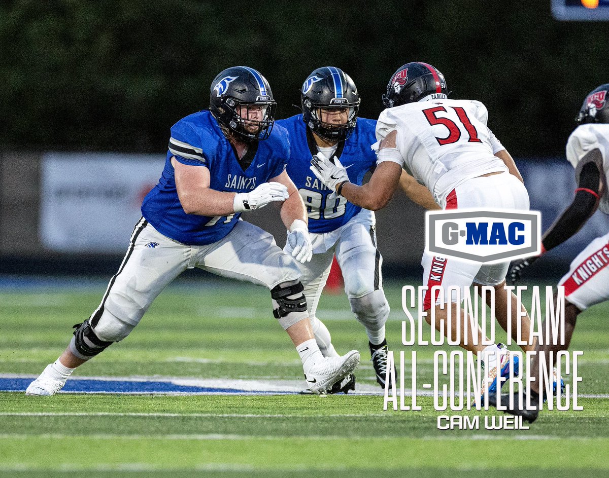 Thomas More Saints (@tmusaints) on Twitter photo Congrats to Tanner Lawrence & Cam Weil for being named G-MAC Second Team All-Conference.
<a href="/TMU_Football/">Thomas More Football</a>
#LetsGoSaints Congrats to Tanner Lawrence & Cam Weil for being named G-MAC Second Team All-Conference.
<a href="/TMU_Football/">Thomas More Football</a>
#LetsGoSaints