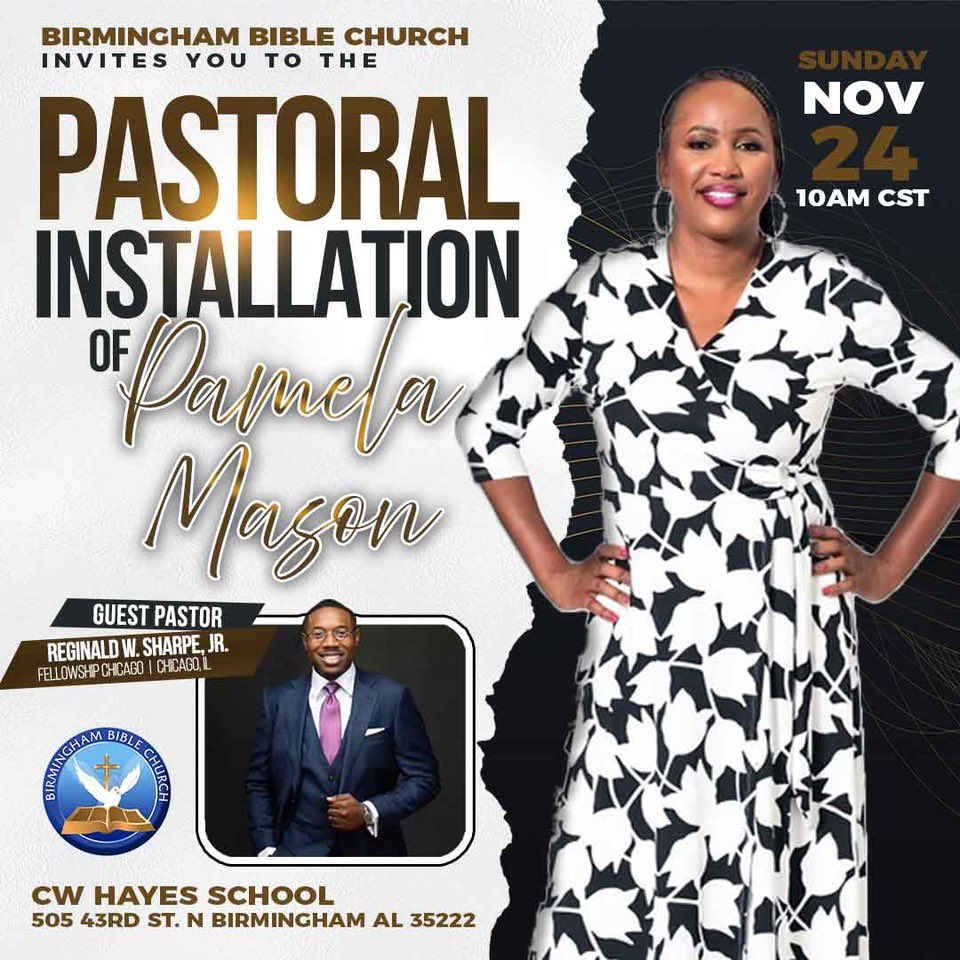 TCOWIorg's tweet photo. On this Sunday, we are celebrating the last Sunday of Bham Bible Church  formerly known as The Church Of The Way International’s month long 10 year Anniversary celebration. Join us in person or online as Pastor Reginald Wayne Sharpe Jr preaches the house, lights, and chairs down! I’ll also be walking into the next season of my life (but I know I have backup from James H Mason III😉).