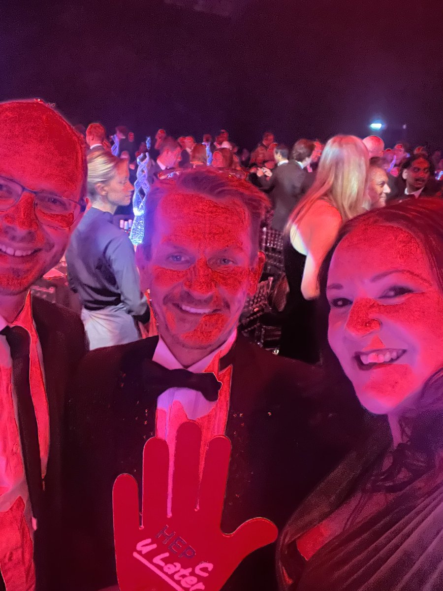 DeanneBurch10's tweet photo. Here’s Danny Hames Head of @Inclusion_NHS &amp; Mark Gillyon-Powell Head of NHSE HCV Programme -table 95 showing their support for #HepCULater -Saying ‘C U later’ to #HepC! #HepCULater #WeAreNHS #HSJAwards

@MarkHepNational @GeorgiaWilcr @NHS_APA @HSJ_Awards @HepC_U_Later @mpftnhs https://t.co/VBf15VmipF