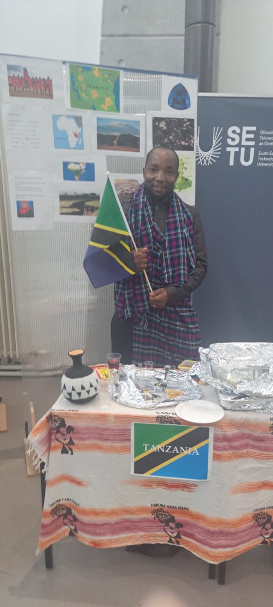 Enjoying International day today <a href="/SETUIreland/">South East Technological University</a>  our wonderful <a href="/dfatirl/">Irish Foreign Ministry</a> Ireland Fellow Joel Mollel from Arusha, Tanzania.  Joel is pursuing an Msc in Data Science #KaribuSETU