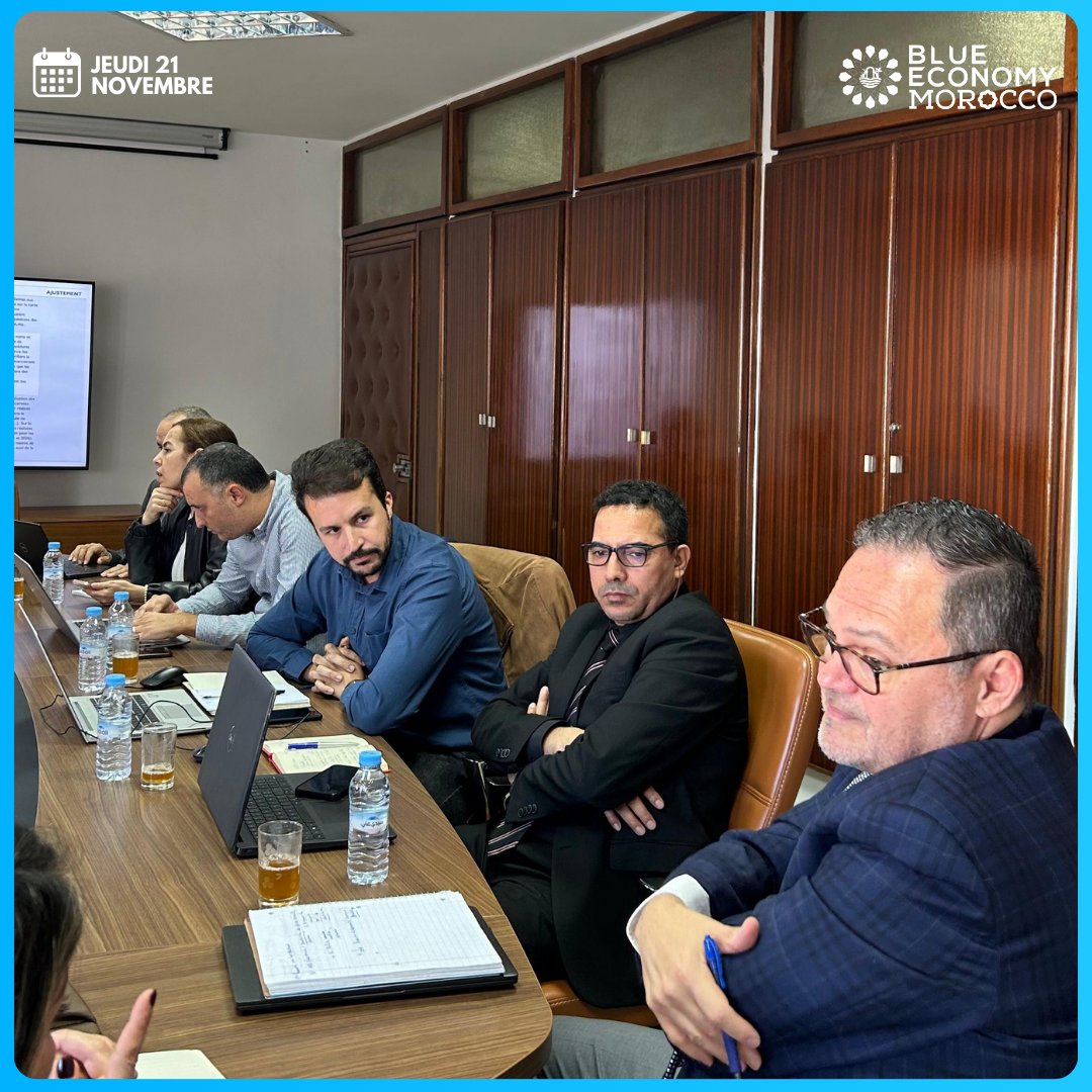 BlueEconomyMA's tweet photo. 🗓Jeudi 21 novembre
Réunion sur l’état d’avancement du programme Economie Bleue et la préparation de la Revue de mi-parcours de la Banque Mondiale prévue au mois de Janvier 2025

#EconomieBleue #Maroc #BanqueMondiale #ProBlue #BlueEconomy https://t.co/NdEmNxPnd1
