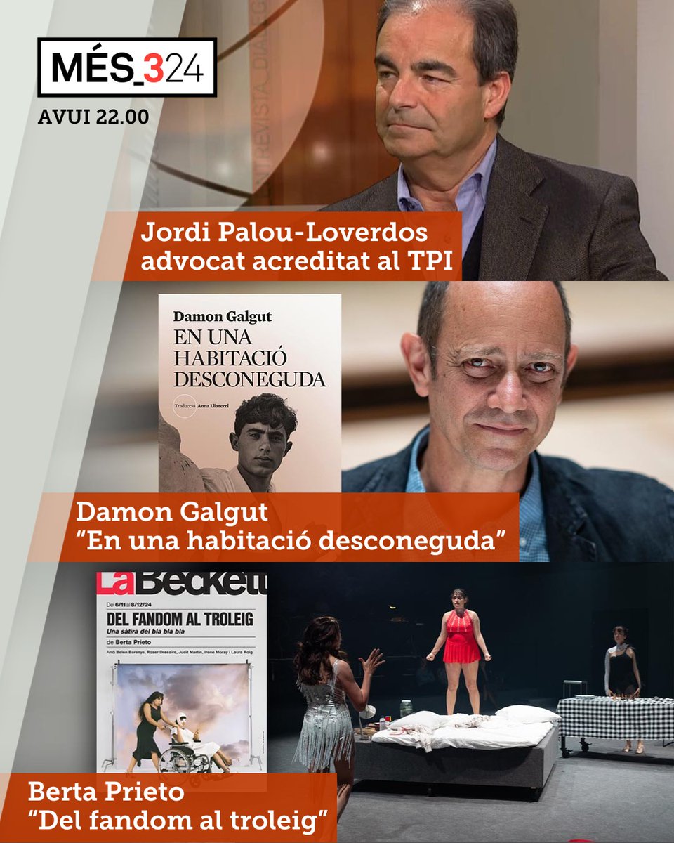 El Tribunal Penal Internacional ordena detenir Netanyahu per crims de guerra. Al #Més324 ho analitzem amb l'advocat i mediador, acreditat per la Cort Penal Internacional, Jordi Palou-Loverdos.

Connectarem amb Ciutat del Cap per conversar amb Damon Galgut (@Damon3465), l'autor