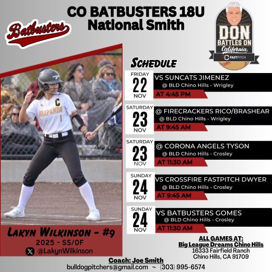 Super excited to play in my last fall tournament with <a href="/18uSmith/">Batbusters 18U National Smith</a>!!