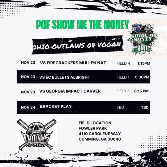 Kaliana Ray 2027 (@kalianaray) on Twitter photo Looking forward to play in Atlanta this weekend for our last tournament this fall! Hope to see a lot of coaches there.
<a href="/VoganOhio/">OhioOutlawsVogan</a> Looking forward to play in Atlanta this weekend for our last tournament this fall! Hope to see a lot of coaches there.
<a href="/VoganOhio/">OhioOutlawsVogan</a>