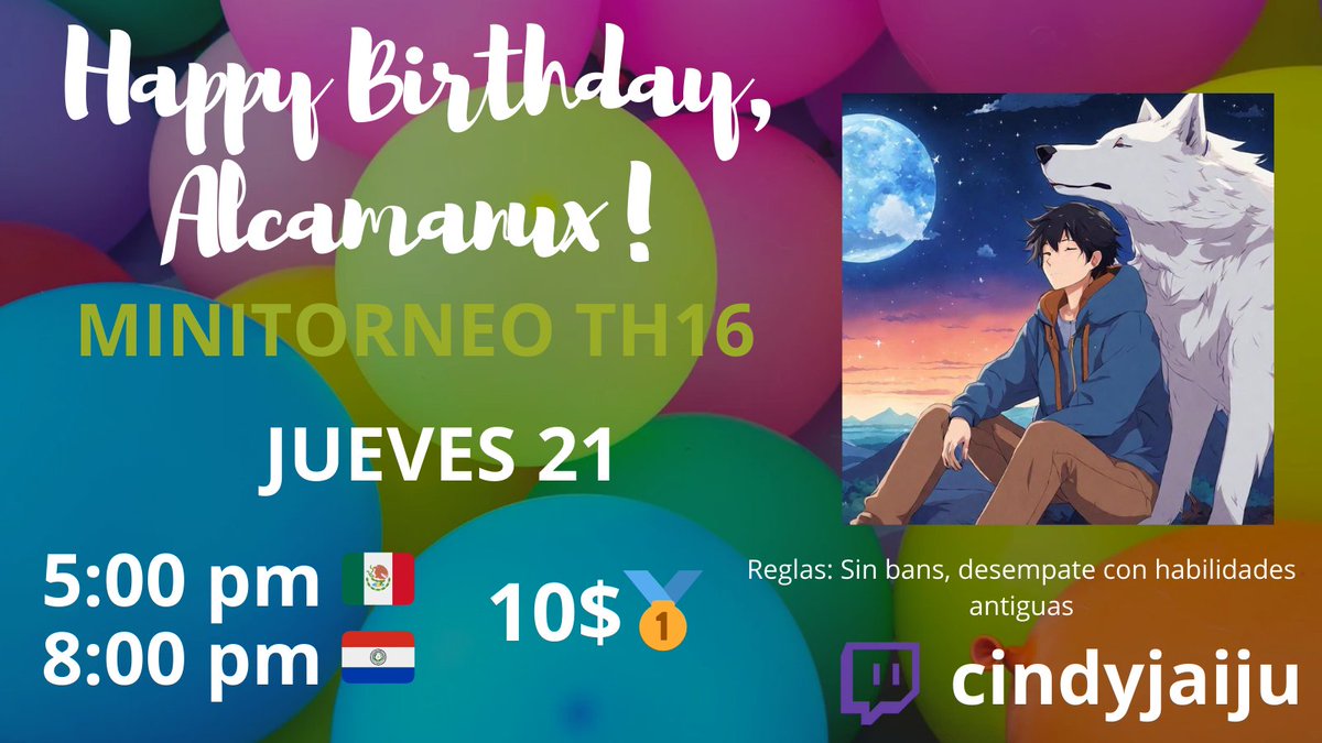 Hoy cumpleaños, una persona súper especial <a href="/AlcamanuX_x/">Alcamanu 🇨🇱✌️</a> ✨💫

Los espero para celebrar con Él en su día 🎉🎂