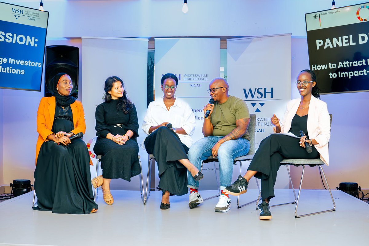 GEWRwanda's tweet photo. The Westerwelle open pitch: Impact Challenge was held today @WSH_Kigali, where 1 of the 5 selected startups stood out for its model, innovation, and impact. 

The event featured a panel discussion on attracting early-stage investors to impact-driven solutions. https://t.co/SzhlS0WMzL