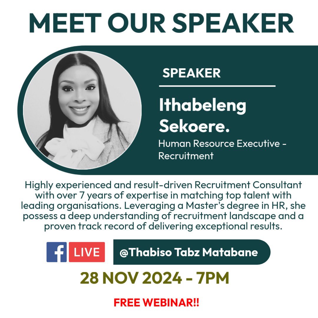 Thabiso Matabane "The Change Agent" tweet media