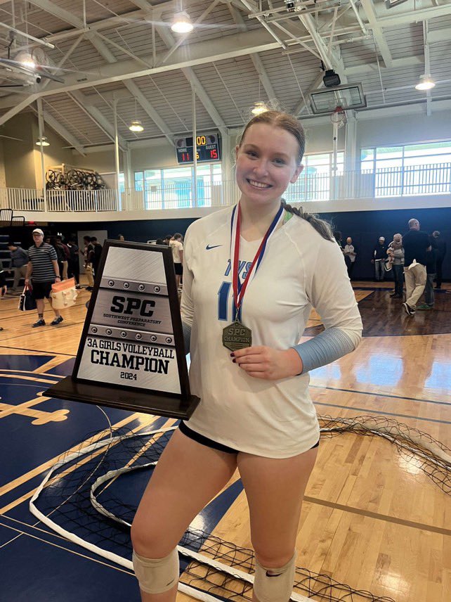 Congrats to #TAV17BlackHaroun athlete Caroline Huseman (Yale) &amp; the entire Trinity Valley program for winning the SPC 3A State Title!
