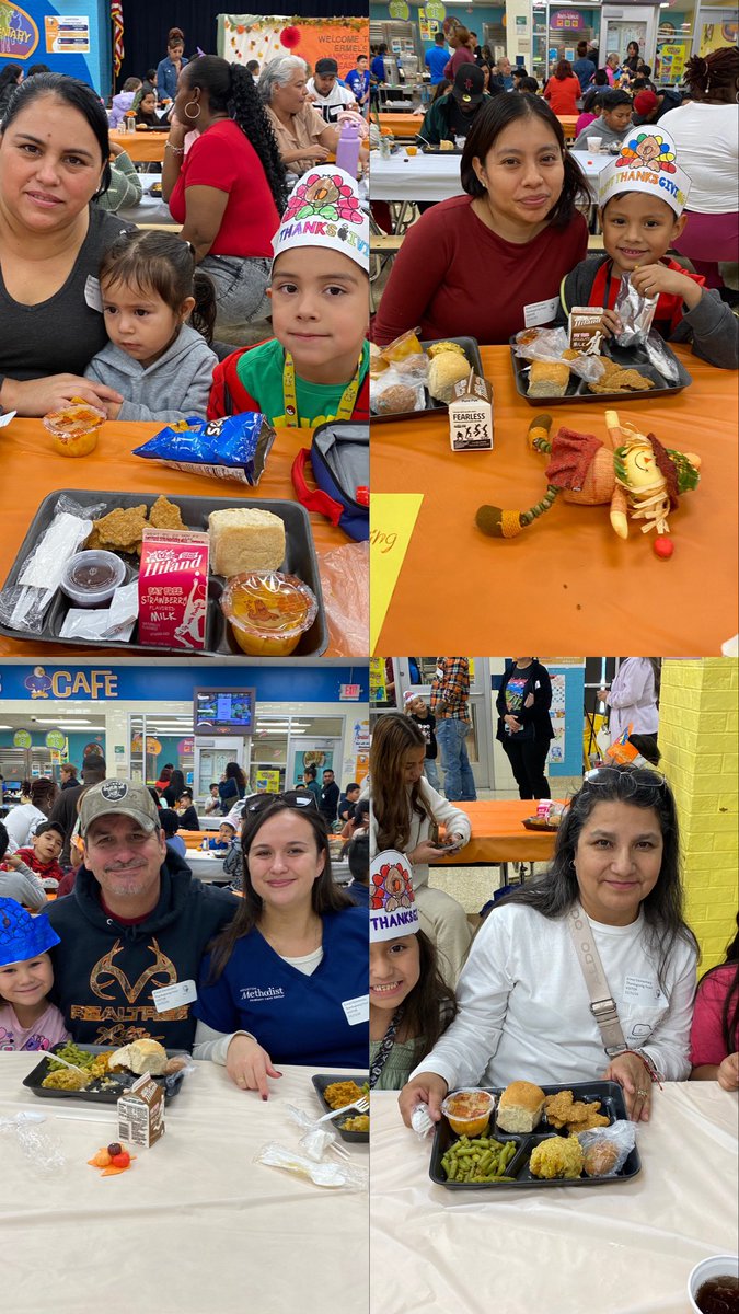 ✌🏼DL <a href="/ErmelES_AISD/">Ermel Elementary</a> students and families gathered for a Thanksgiving lunch that warmed our 🧡 &amp; bellies! It was wonderful proof that the best seasoning for any meal is togetherness🦃