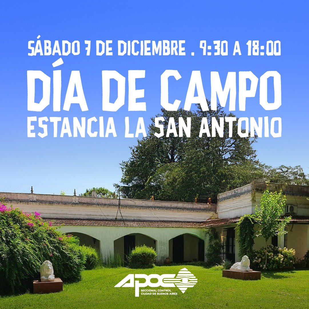 JApocAgcba's tweet photo. Junto con los días lindos se viene una hermosa jornada en el campo. Les dejo el enlace: https://t.co/KAHP2ENZkF https://t.co/WPPOaEYNUc