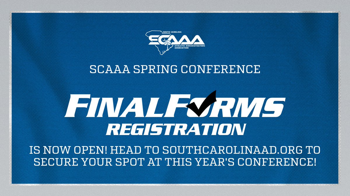 2025 Spring Conference Registration in now OPEN! Head to SouthCarolinaAD.org to Register and book your hotel rooms before they are gone!
<a href="/SCHSL/">SCHSL</a>