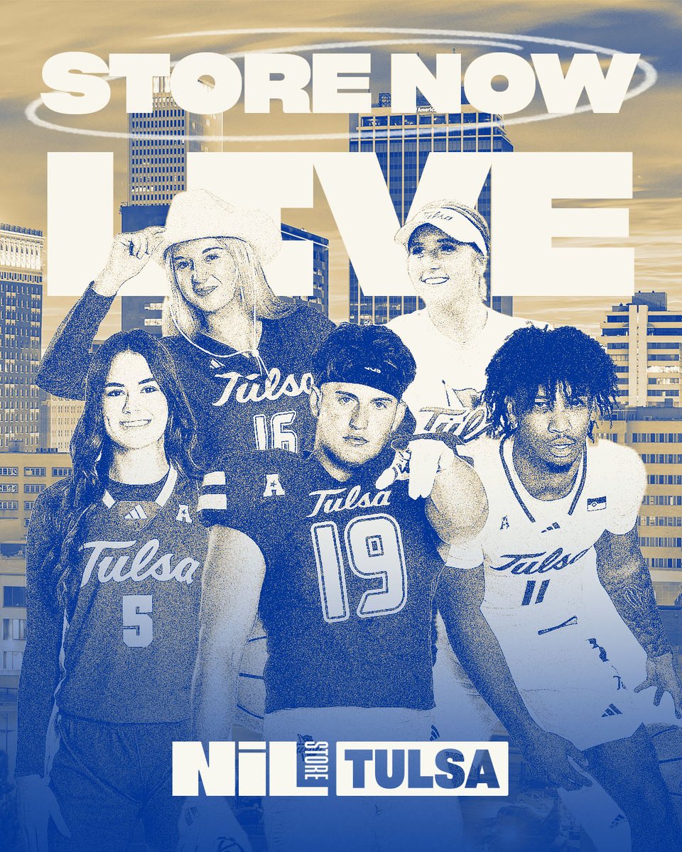 Tulsa NIL Store (@tulsanilstore_) on Twitter photo The Tulsa NIL Store is here!
The <a href="/nil_store/">The NIL Store</a> believes that every athlete counts, and now you can support your favorite <a href="/TulsaHurricane/">Tulsa Golden Hurricane</a> athlete’s NIL merch and place industry-leading payments directly into their pockets on every sale.
➡️ nil.store/tulsa The Tulsa NIL Store is here!
The <a href="/nil_store/">The NIL Store</a> believes that every athlete counts, and now you can support your favorite <a href="/TulsaHurricane/">Tulsa Golden Hurricane</a> athlete’s NIL merch and place industry-leading payments directly into their pockets on every sale.
➡️ nil.store/tulsa
