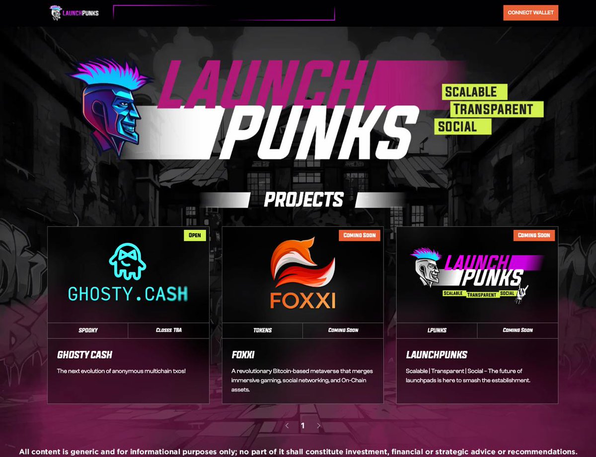 LAUNCHPUNKS #BITCOIN LAUNCHPAD JUST WENT LIVE!

At a glance:

1️⃣ Gamified Bitcoin Launchpad: Powered by <a href="/tap_protocol/">TAP Protocol</a>.

2️⃣ First Launch Live: <a href="/GhostyCash/">Ghosty.Cash</a>, already surpassing $50M in swaps!

3️⃣ Engage &amp; Earn: Gain points for activity on Twitter, Telegram, and Discord. More points