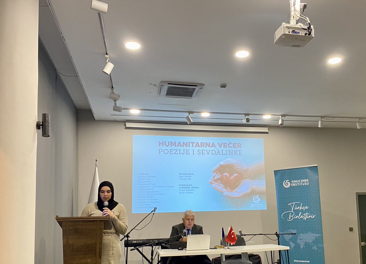coderbiri's tweet image. Today, I attended the Humanitarna Večer Poezije i Sevdalinke event organized by Yunus Emre Institute Sarajevo branch. It was a meaningful evening filled with poetry and Sevdalinka music. Many thanks to everyone who contributed to this wonderful organization. @yeeorgtr