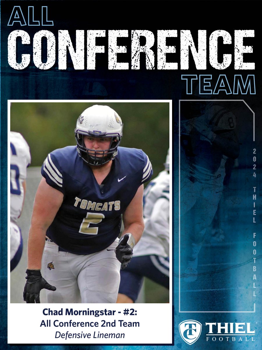 Congratulations to captain Chad Morningstar on his 3rd All-Conference Selection! Chad helped anchor the interior defensive line with his 41 tackles, 3 TKLs, a pair of sacks, a pair of forced fumbles, and a blocked kick!