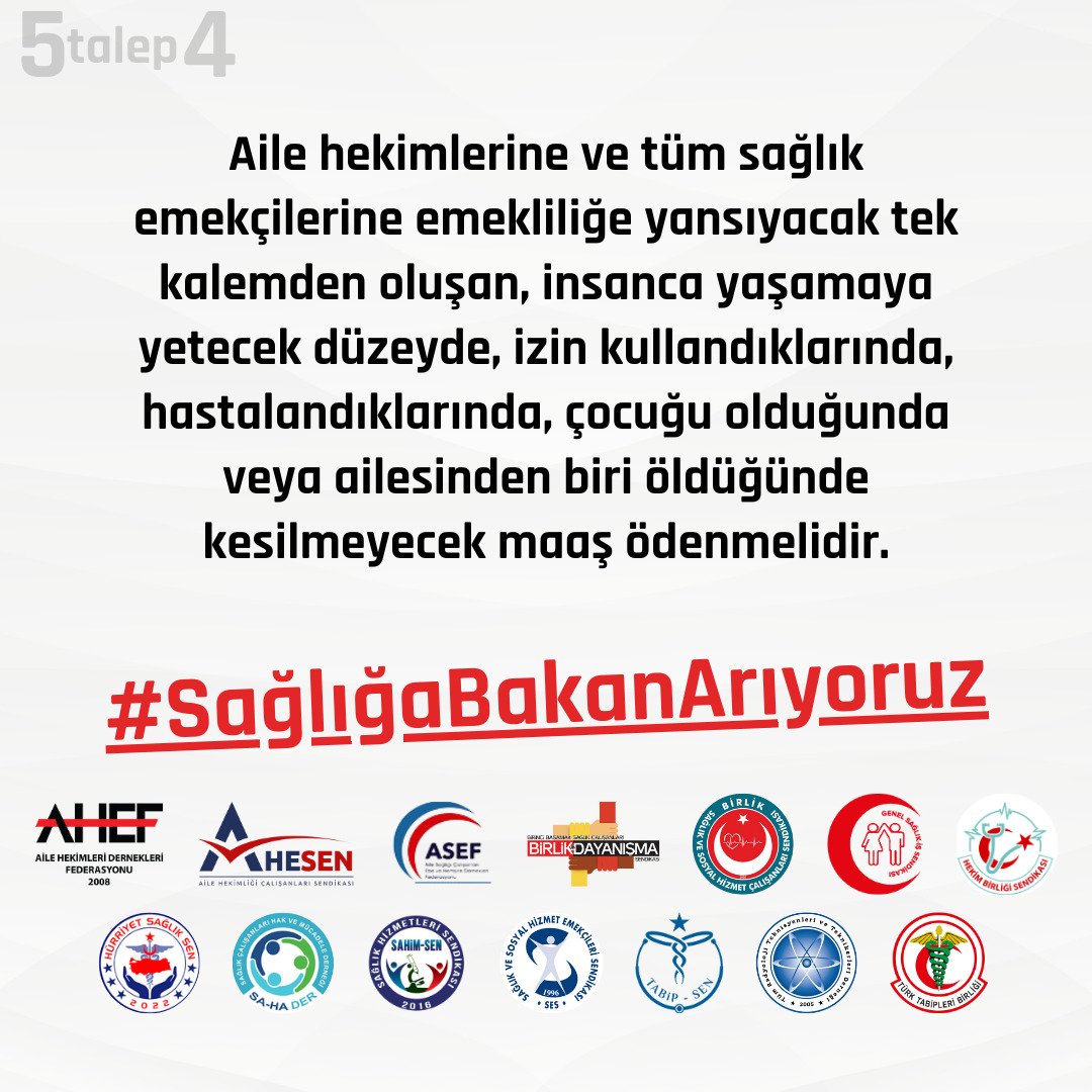 Tabip_Sen's tweet photo. Hekimler olarak mesleki onurumuz ve halkımızın sağlığı bizim için her zaman öncelikli olmuştur. Ancak, yaşanan sorunlar karşısında artık sessiz kalamayız! 2-6 Aralık tarihlerinde aile sağlığı merkezlerinde iş bırakma kararı alarak, sesimizi duyurmak ve sağlık sistemindeki eksikliklere dikkat çekmek istiyoruz.
Yetersiz kadro, artan iş yükü, şiddet ve hak ihlalleri... Bu sorunlar, hem bizim hem de hastalarımızın hayatını olumsuz etkiliyor. Hekimler olarak, daha iyi çalışma koşulları ve halkımıza daha kaliteli hizmet verebilmek için gereken tüm desteği bekliyoruz.
#SağlığaBakanArıyoruz