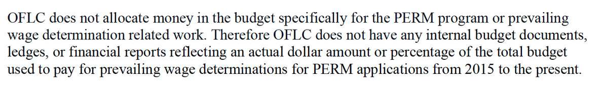 BaniasLaw's tweet photo. Asked @USDOL to show us how much they spend on #PERM and #PWDs for PERM, and they don't know because they don't allocate funds for #PERM
or #PWD adjudications. #FOIA #PERMdelay https://t.co/jTj1zbahsz
