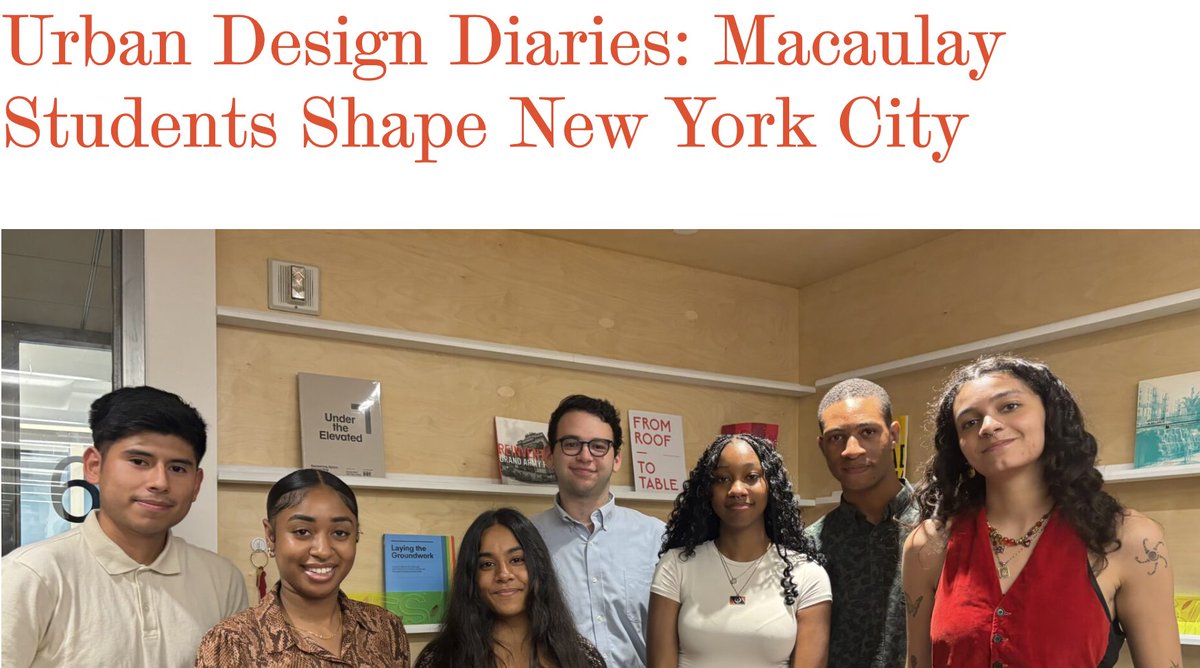 “The inaugural New York: City Designed cohort were passionate, engaged, and inspirational. Our partners were universally impressed by these students and what they offer for our city’s future.”

macaulay.cuny.edu/news-and-event…