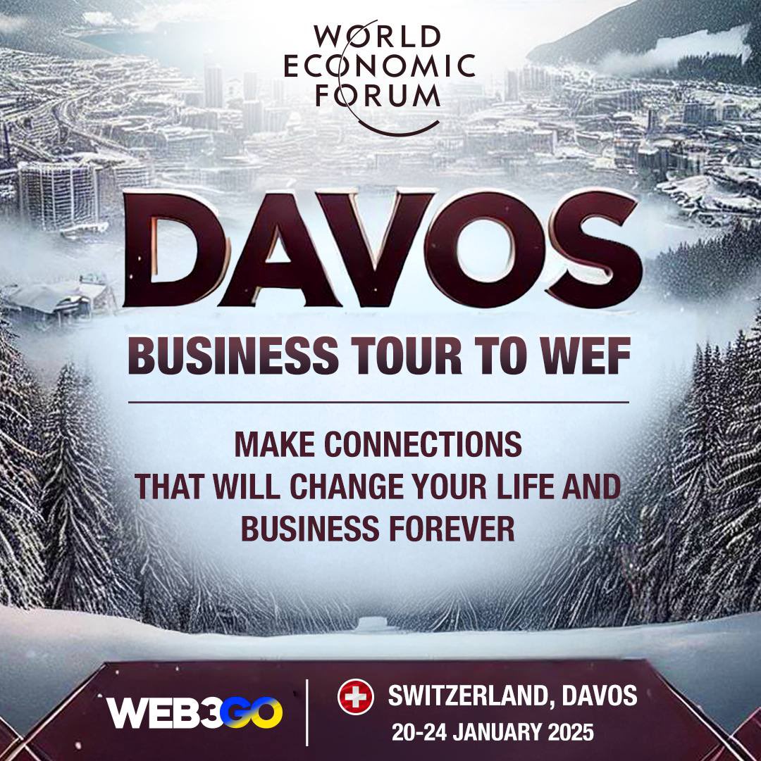 Web3Go (@web3go_network) on Twitter photo Experience a Business Tour to the World Economic Forum in Davos, Switzerland!
📅 Dates: January 20–24, 2025
🤝 Make connections that will change your life and business forever!
💌 For more details:
web3golisboa@gmail.com
#WEF #Davos Experience a Business Tour to the World Economic Forum in Davos, Switzerland!
📅 Dates: January 20–24, 2025
🤝 Make connections that will change your life and business forever!
💌 For more details:
web3golisboa@gmail.com
#WEF #Davos