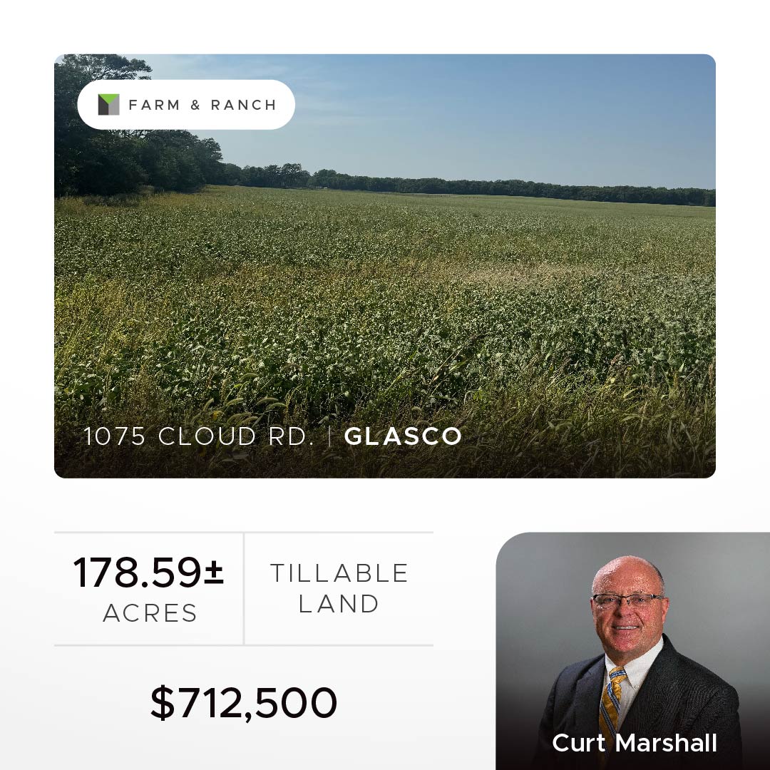 🌾Unlock Agricultural Potential: 𝟏𝟕𝟖 𝐚𝐜𝐫𝐞𝐬 of Prime Farmland in Cloud County! 🌾 

A rare opportunity to blend productive tillable land with a wildlife habitat! 🦌 Cultivate success on expansive, high-quality fields while preserving 18 acres of trees and waterways. 

Your