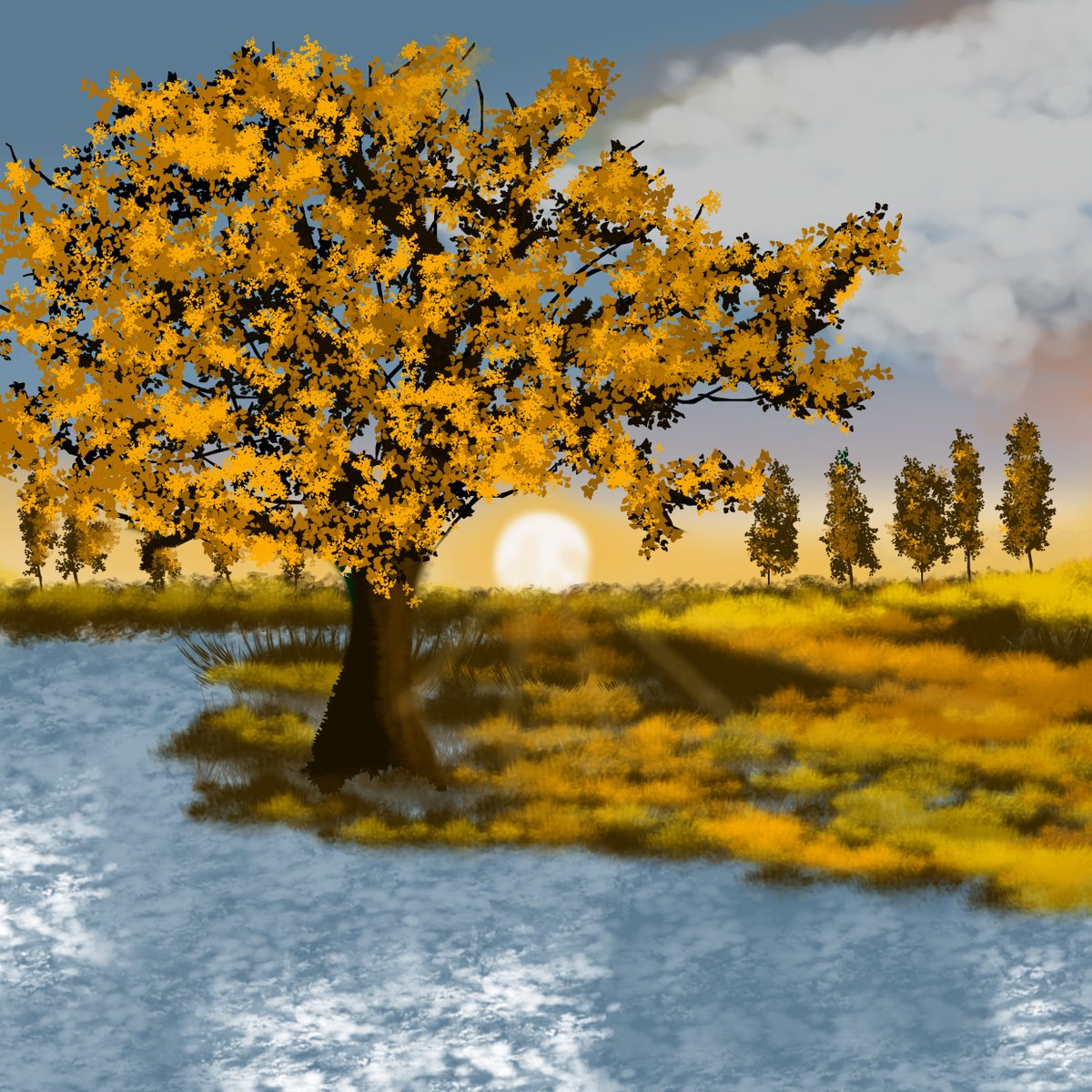 #digitalart #digitalpainting #landscape #landscapepainting #DigitalArtWork 🌅