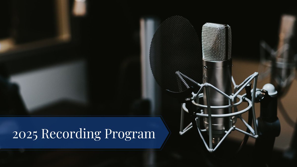 The 2025 Recording Program Preliminary Round is now accepting applications! Anyone planning to apply to the 2025 Recording Program MUST submit a preliminary application to be considered.

&gt;&gt; Deadline: December 19, 2024 at 11:59 pm ET &lt;&lt;

More info: coplandfund.org/programs/recor…