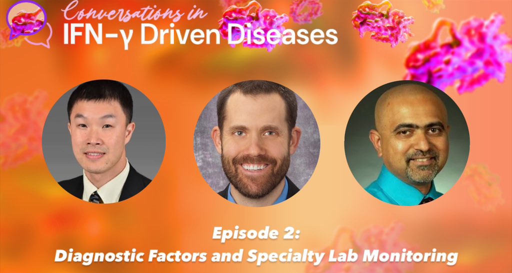 PracticePoint's tweet image. Episode 2 from Converstaions in IFN-y is out now! You won’t want to miss Drs Pui Lee, Scott Canna and Ashish Kumar discussion on diagnostic factors and specialty labor monitoring. 

Click the link in our bio to claim your AMA/ABS/ANCC and ACPE credit. 

#freecme #practicepointcme…